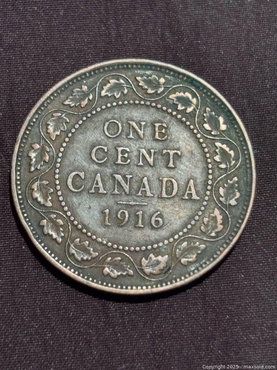 1916 Canada large one cent coin | Maxsold