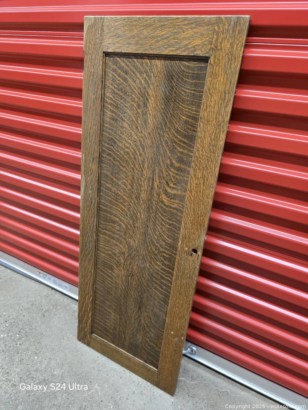 Antique tiger oak filing cabinet door | Maxsold
