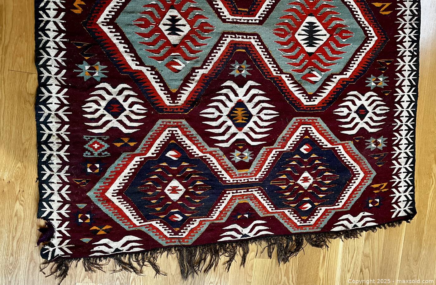 Large Colorful Kilim Rug | Maxsold