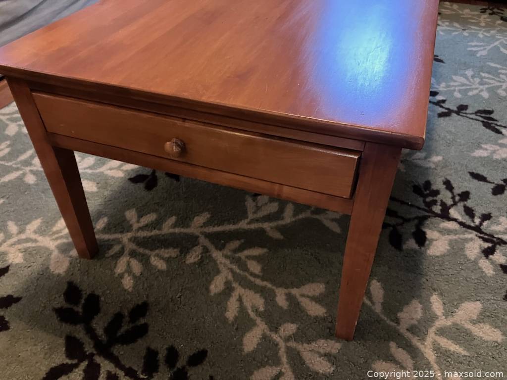 Maple Coffee Table and Area Rug Maxsold — free download
