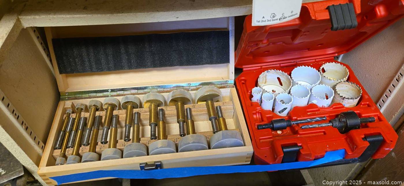 Hole saw and Forstner bit kits | Maxsold