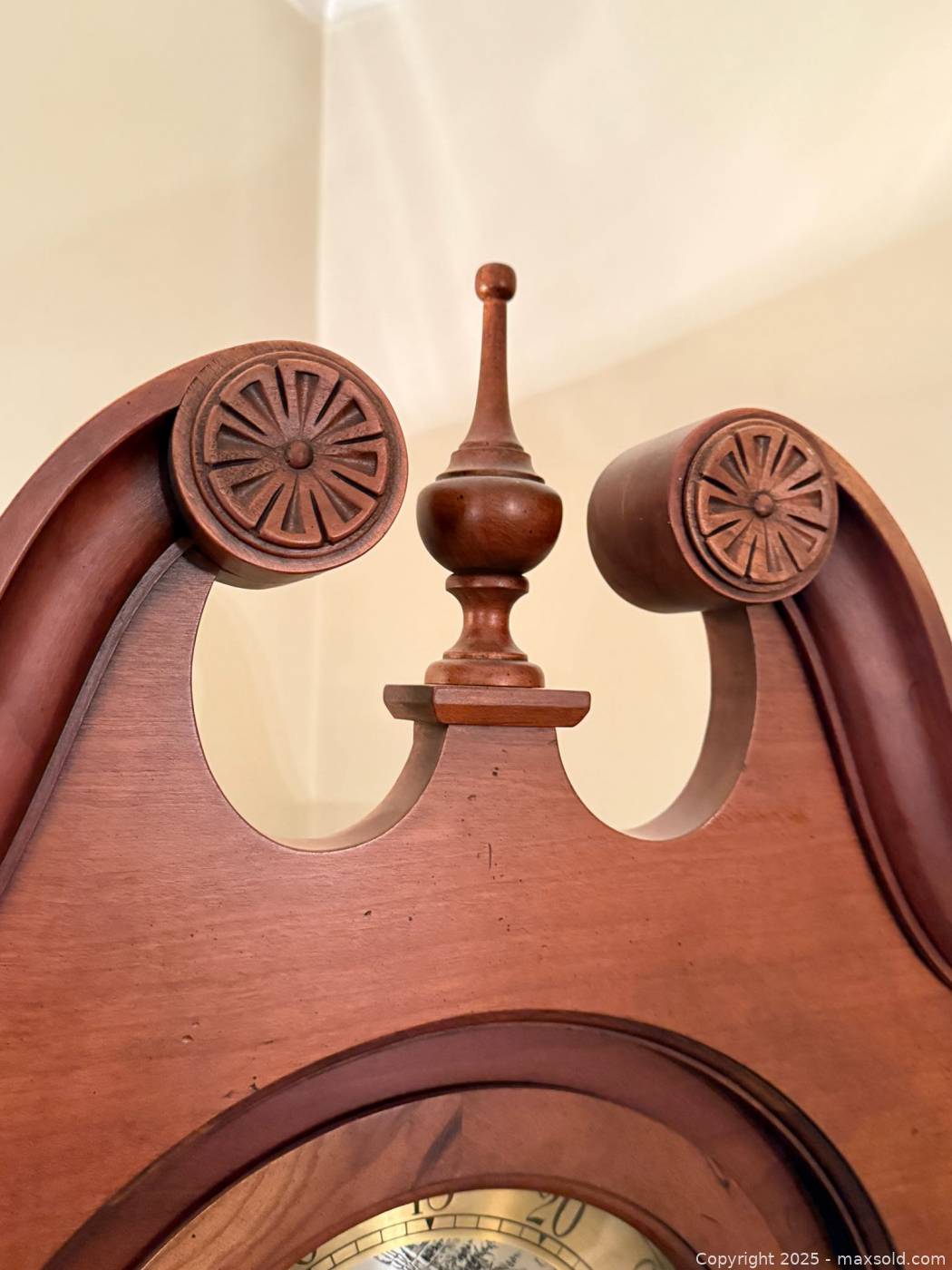 Colonial grandfather clock with moon phase dial | Maxsold
