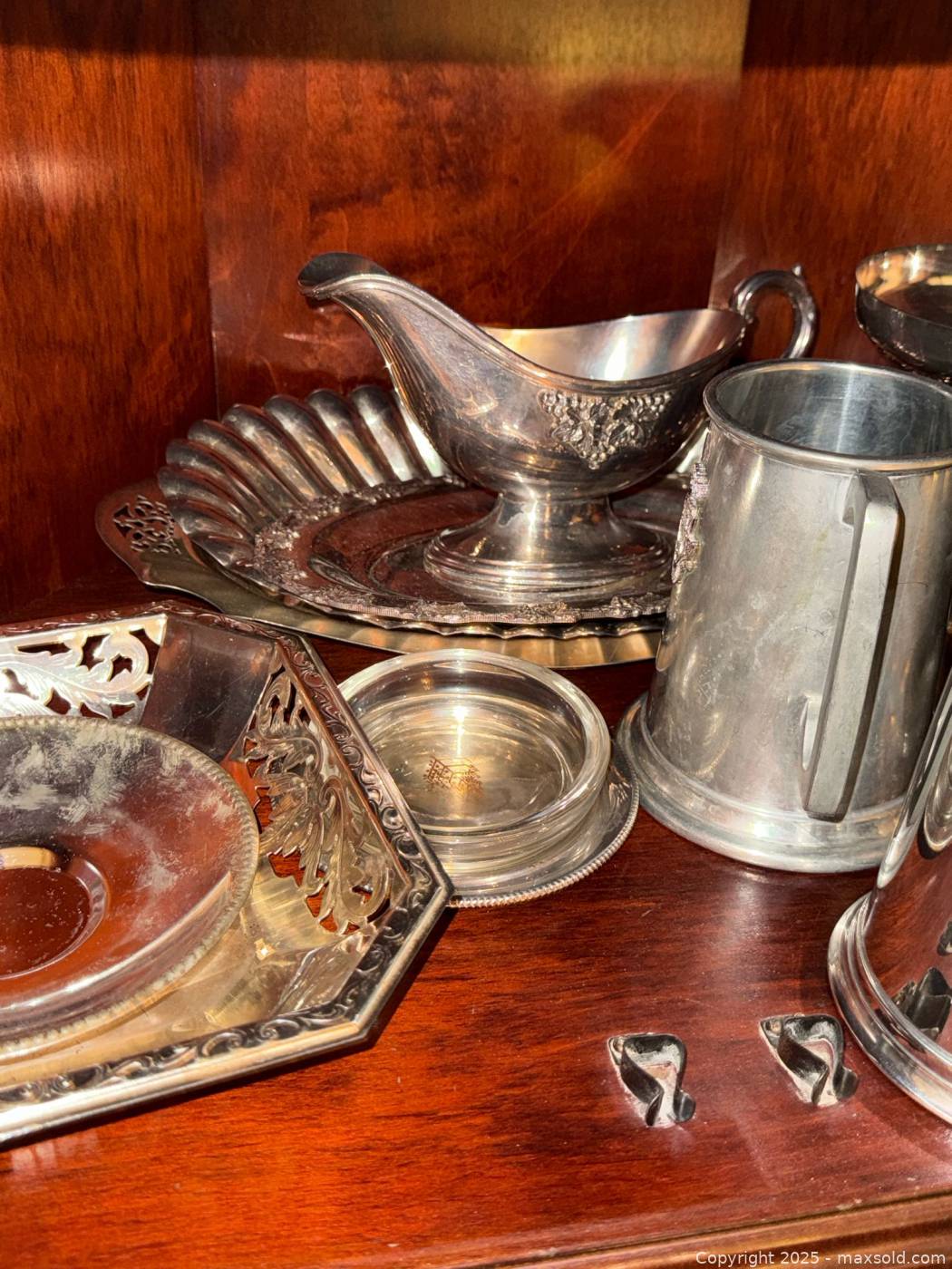 Vintage silver plate serving ware lot | Maxsold