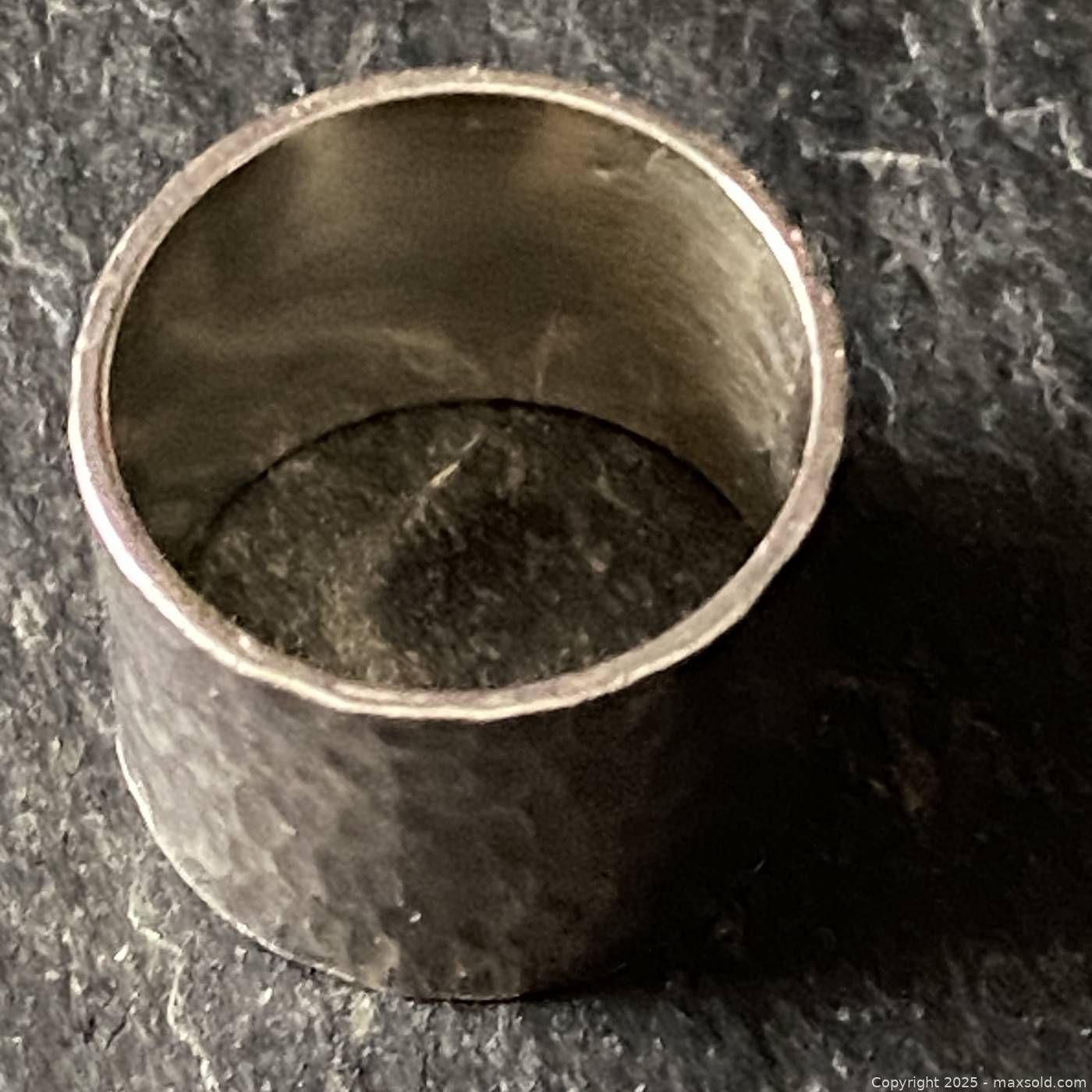 we took our beloved hand hammered band and made it... Sterling Silver Hand Hammered Ring Size 7.5 | Maxsold