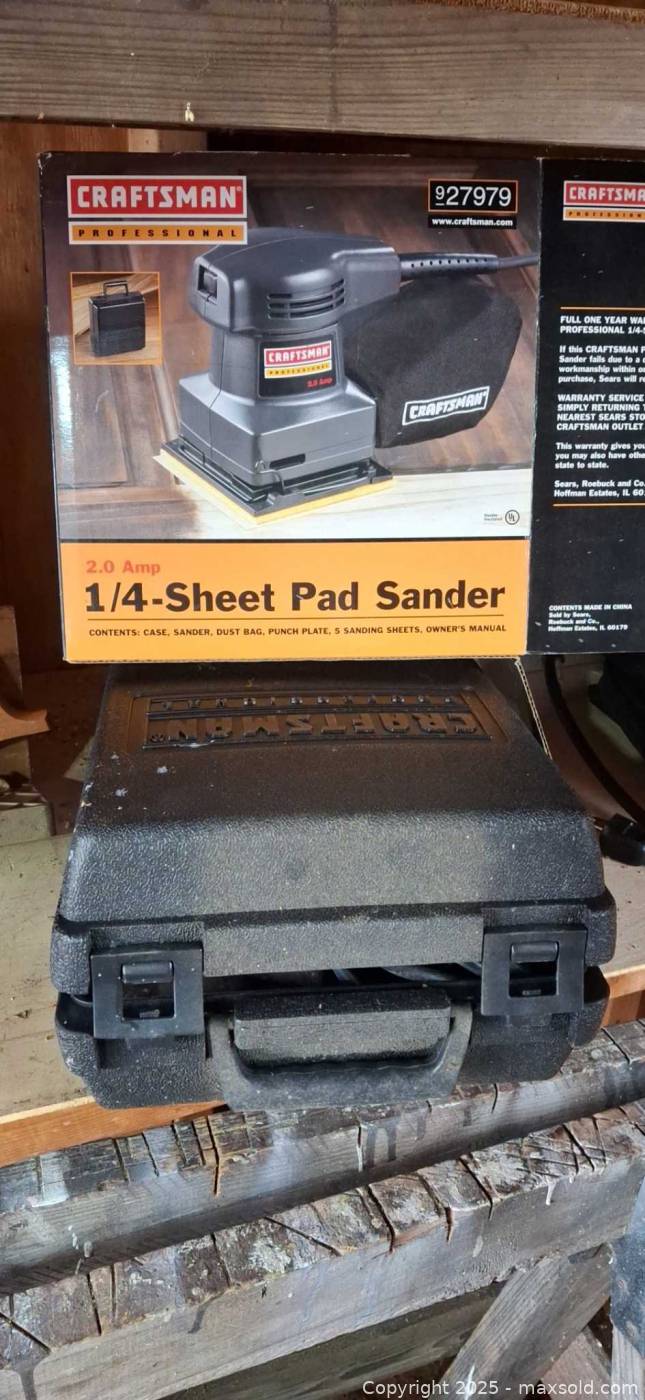 Craftsman 1/4-Sheet Pad Sander with Case | Maxsold