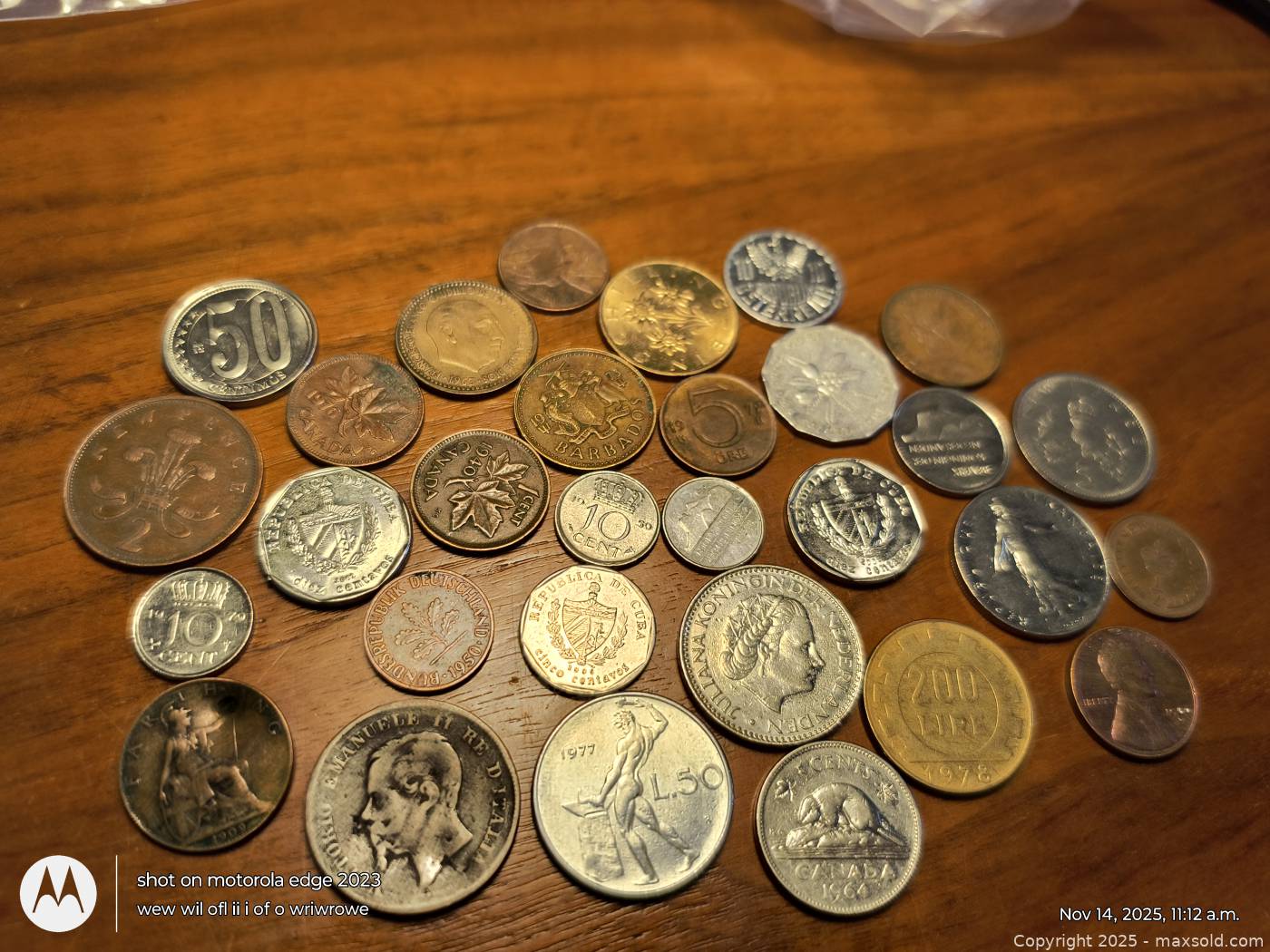 Assorted World Coins – ~34 Pieces | Maxsold