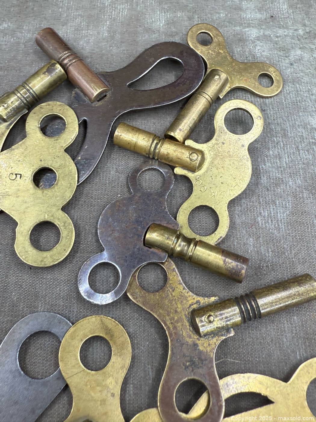 Antique Brass Clock Winding Keys | Maxsold