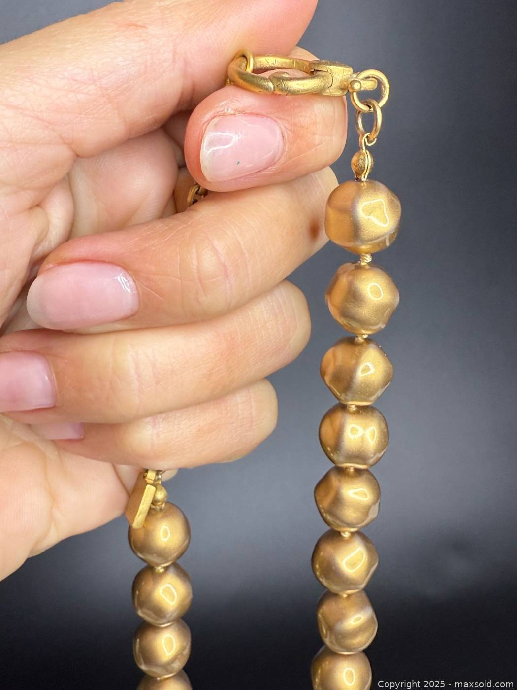 Collier Breloques Anges Style Oscar De La Renta / Betsy Johnson - Ton Or - Occasion
