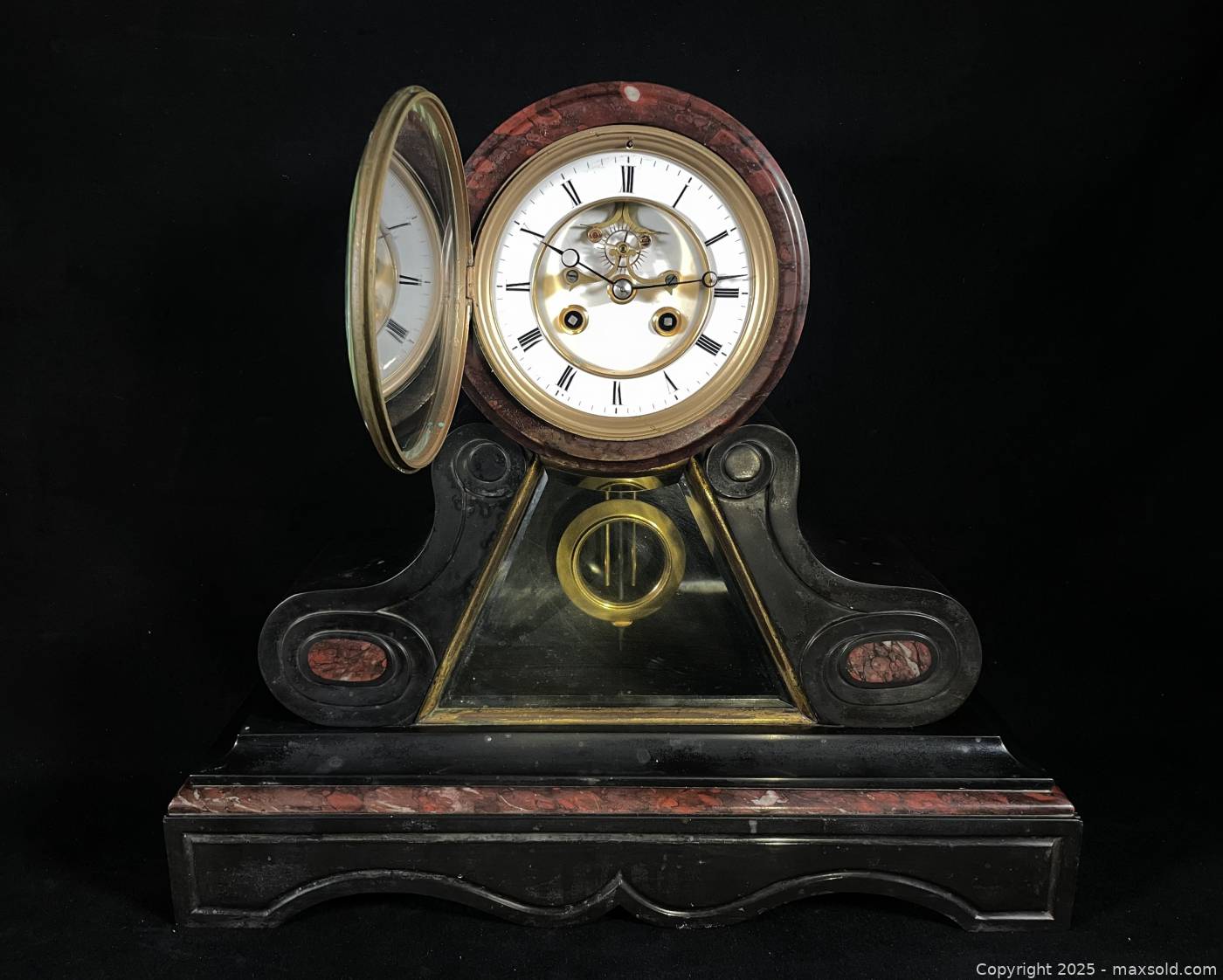 Antique mantle clock with pendulum and key | Maxsold