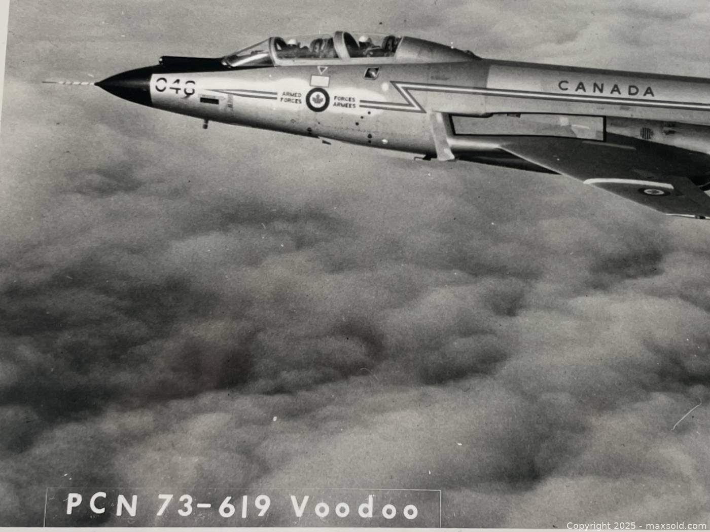 Framed photograph Canadian CF-101 Voodoo jet | Maxsold