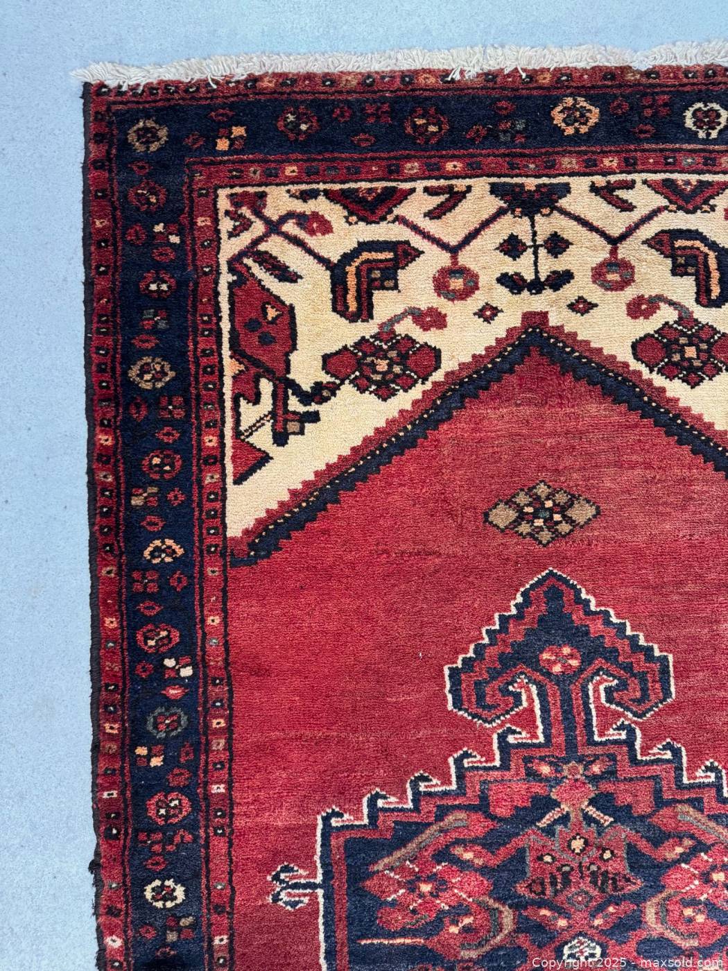 Handmade Zanjan Persian rug 6.9x3.5 ft | Maxsold