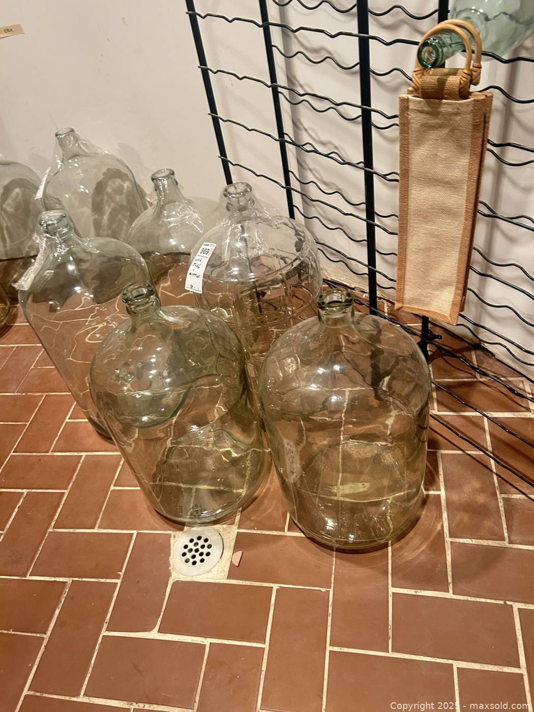 Glass Carboys, Wine Bottles, Racks | Maxsold