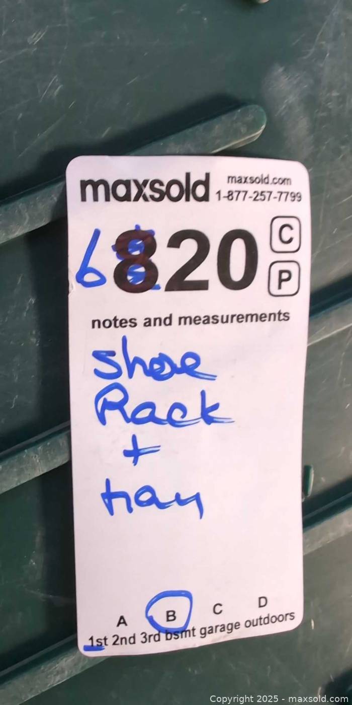 Metal shoe rack and boot tray | Maxsold