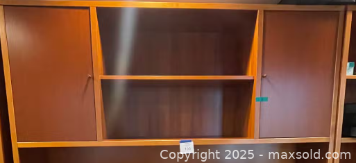 Scan Furniture teak wall unit with desk and two lateral file cabinets ...