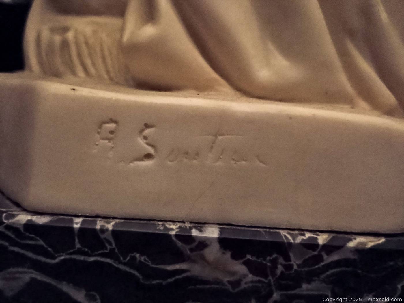 A. Santini signed Aphrodite marble composite statue | Maxsold