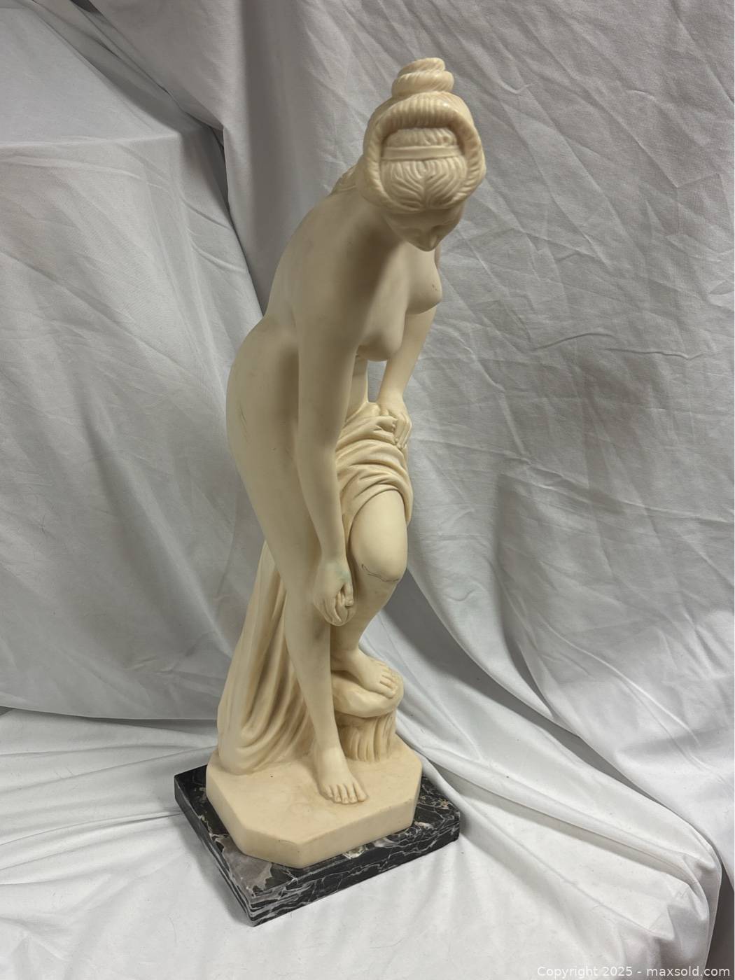 A. Santini signed Aphrodite marble composite statue | Maxsold