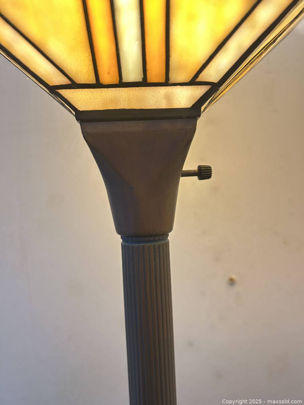 Tiffany-style stained glass torchiere floor lamp 70\, image size:1050x1400