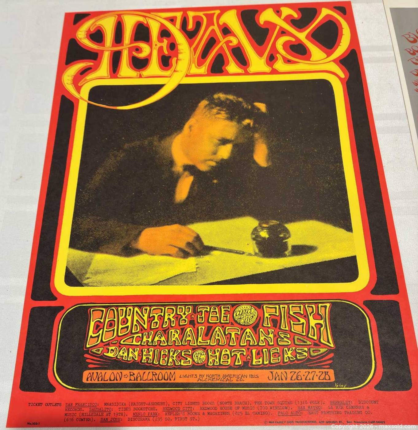 Two Original Family Dog Psychedelic Concert Posters 1967-1968 | Maxsold