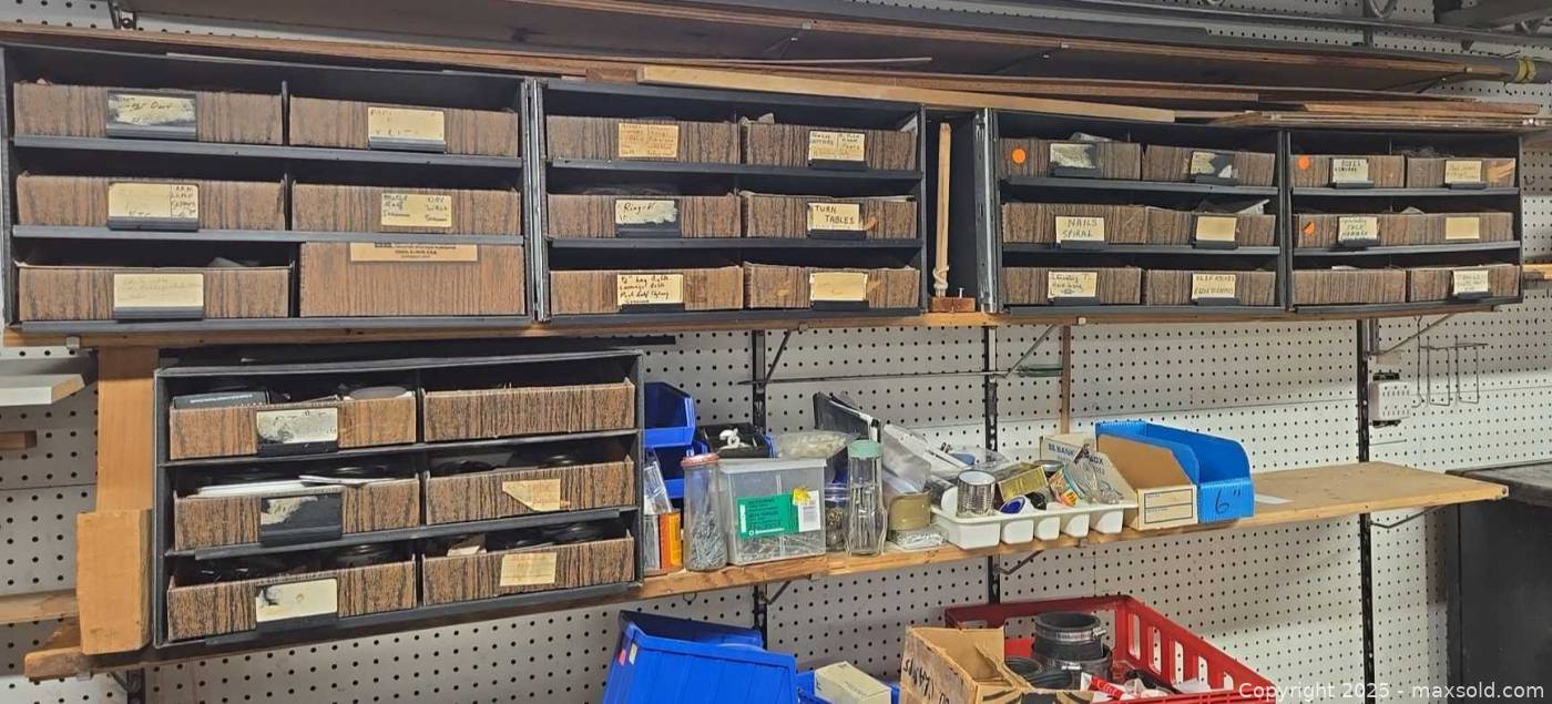 Assorted small hardware and electrical parts with organizers | Maxsold