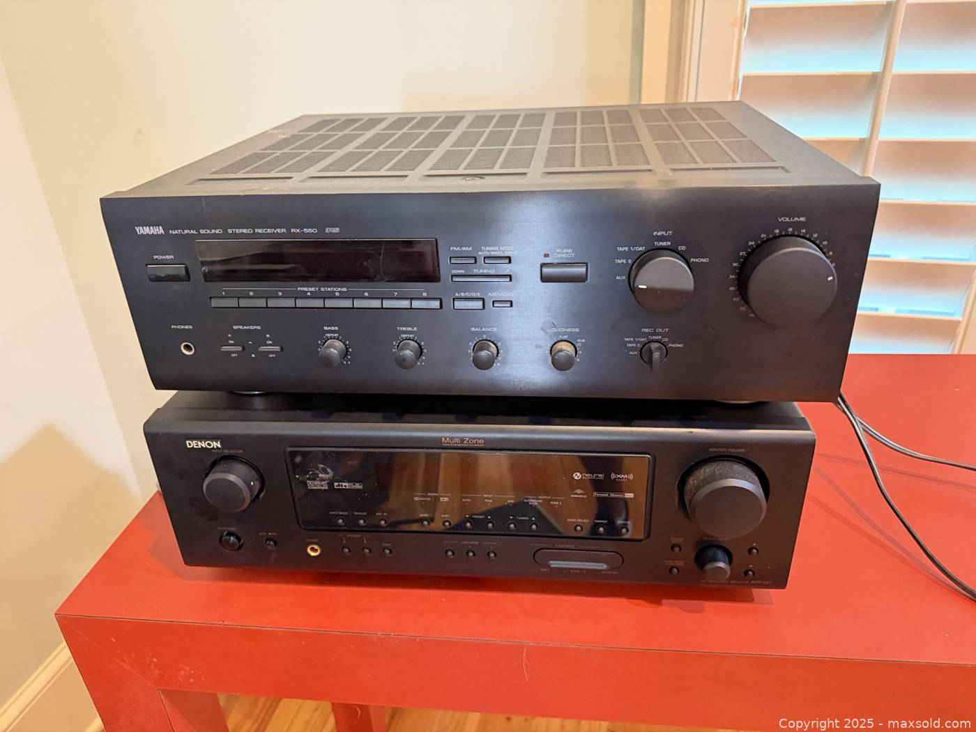 Denon Rx3 Denon Multi-Zone Receiver And Yamaha RX-550 | Maxsold