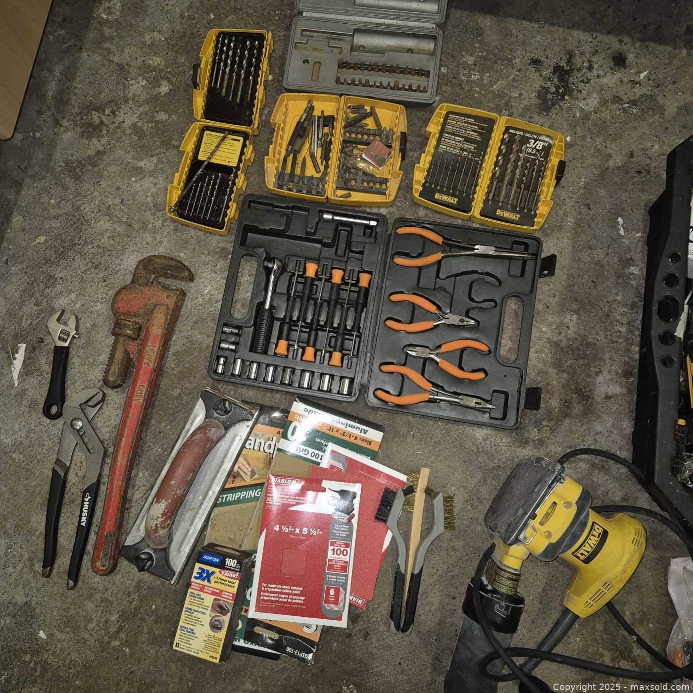 Power and hand tool assortment with hardware | Maxsold