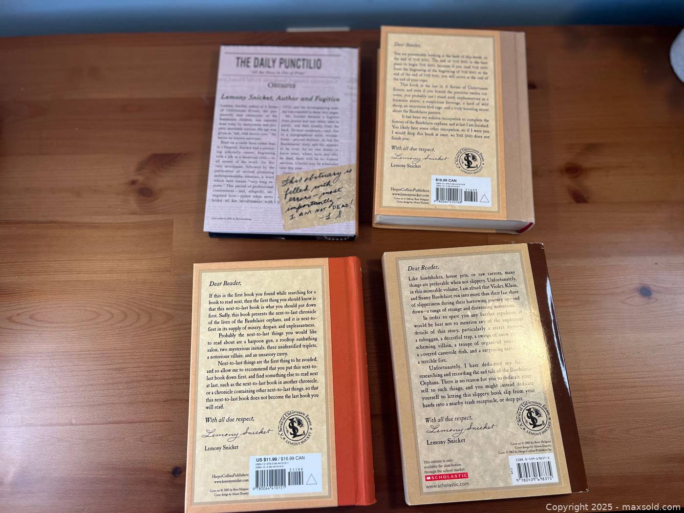 A Series of Unfortunate Events Books | Maxsold
