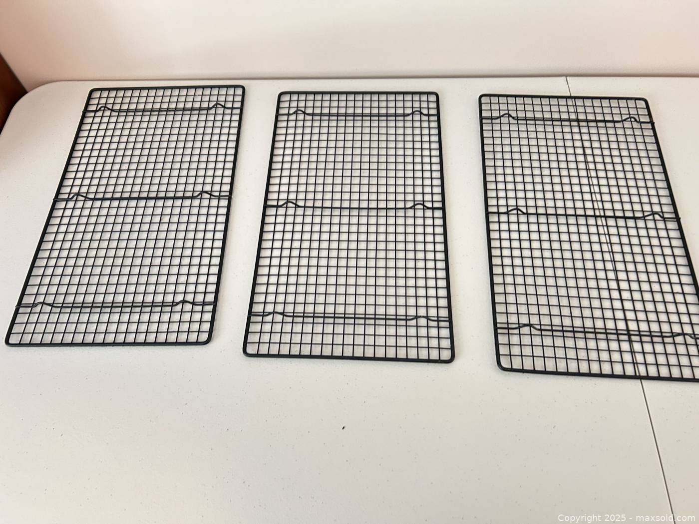 Set of 3 Black Metal Cooling Racks 10 x 18 in | Maxsold