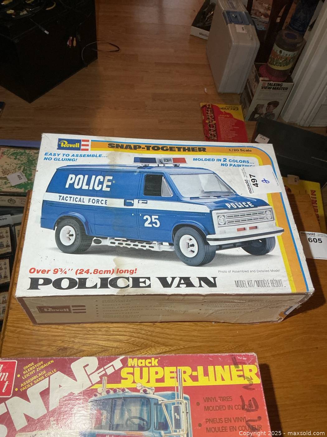 Police Riot Van Model Kit Revell Police Van and Mack Super-Liner model kits | Maxsold