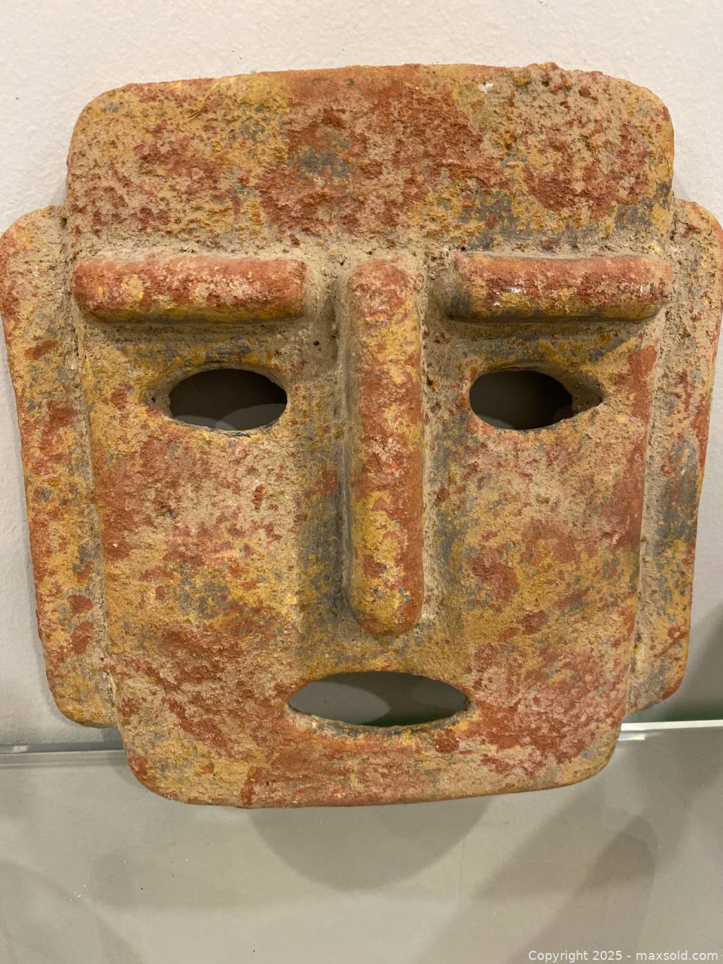 Tribal terracotta clay mask | Maxsold