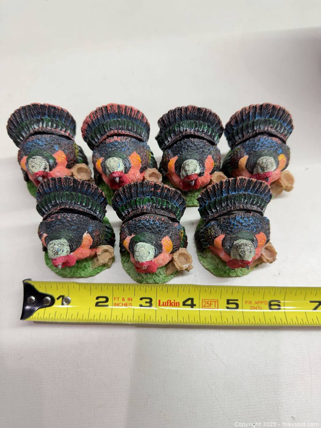 Fall Thanksgiving Decor Lot: Owl Bucket, Planter & 7 Turkeys | Maxsold