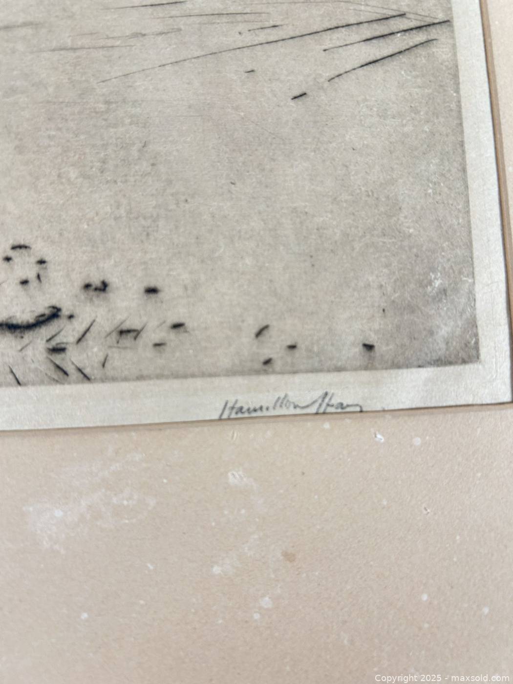 James Hamilton Hay Signed Etching The Town Square | Maxsold