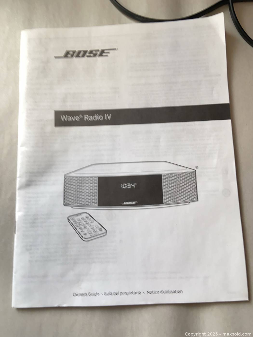 Wave One Instructions Bose Wave Radio IV Radio with Manual | Maxsold