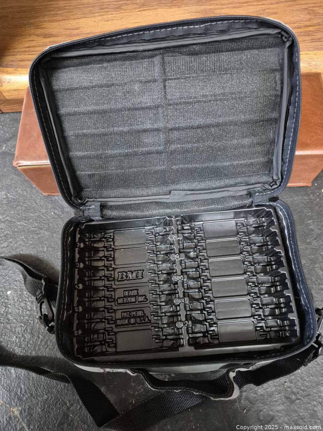 BMI nylon cassette case & two brown vinyl cases | Maxsold