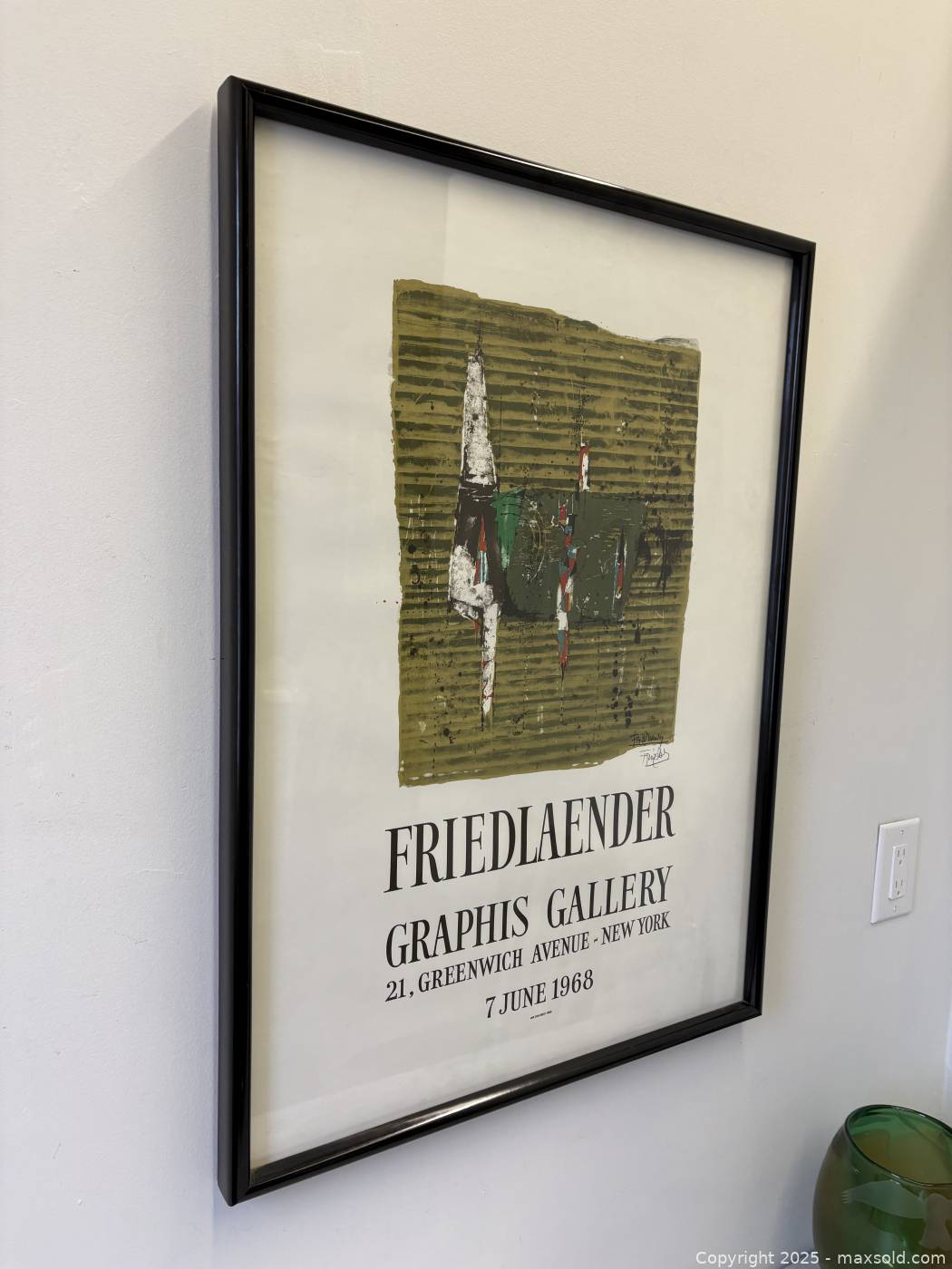 Friedlaender signed Graphis Gallery lithograph poster 32