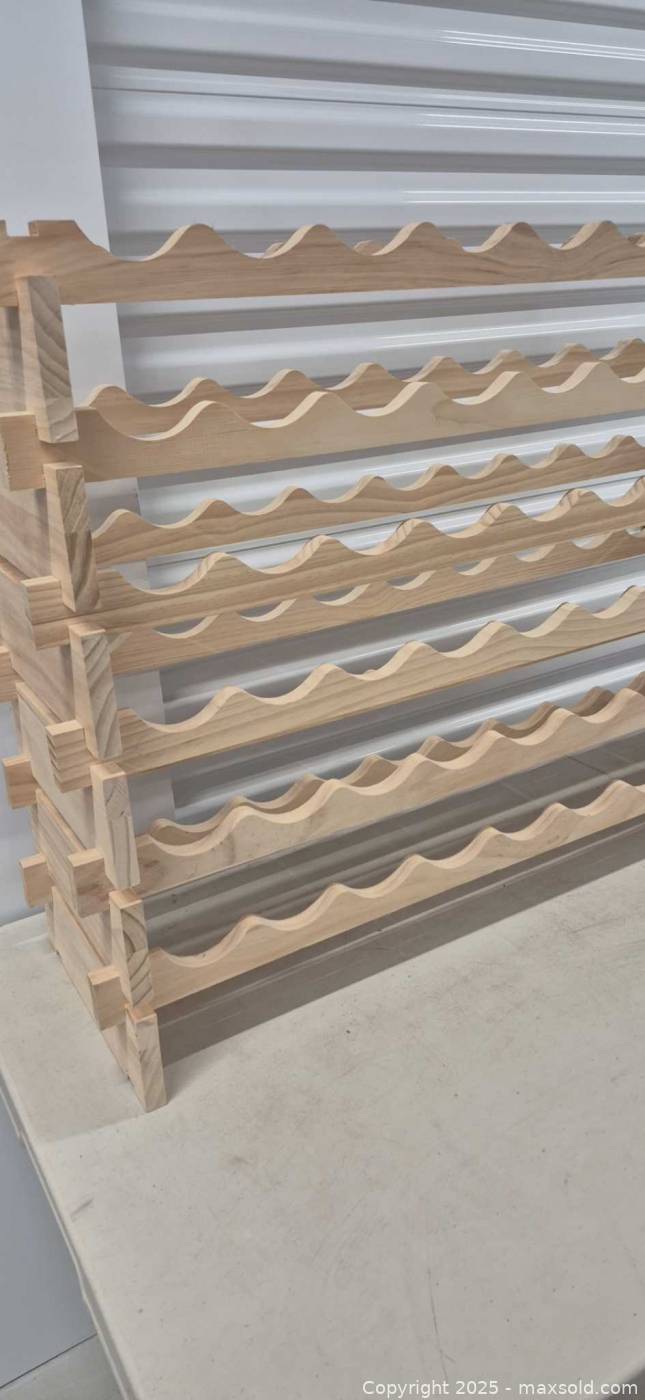 Modular Unfinished Pine Wine Rack | Maxsold