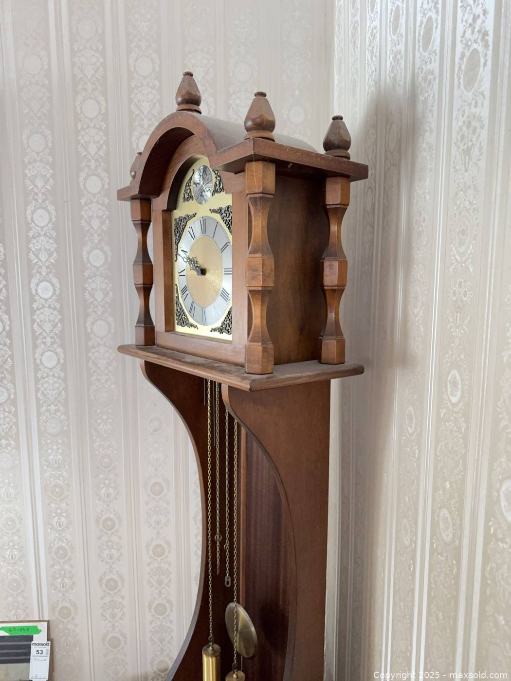 Standing floor clock with storage cabinet | Maxsold