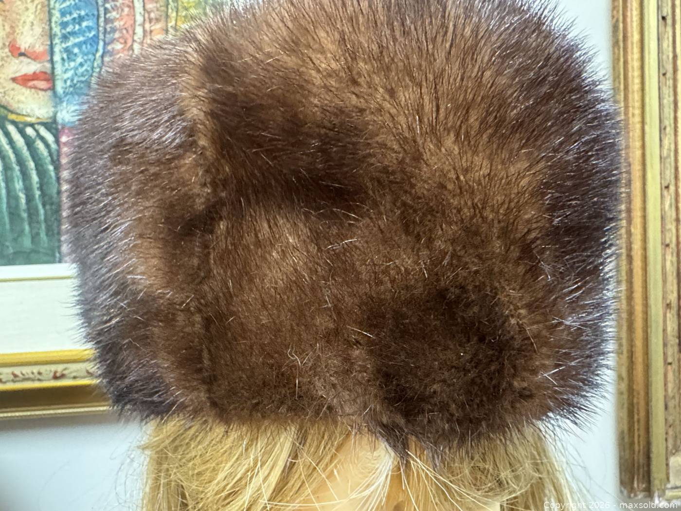 Vintage Mister T Exclusive Brown Mink Fur Hat Union Made 1950’s 50s/60s Vintage Genuine Mink Pillbox Hat – Better Dresses  main image 2