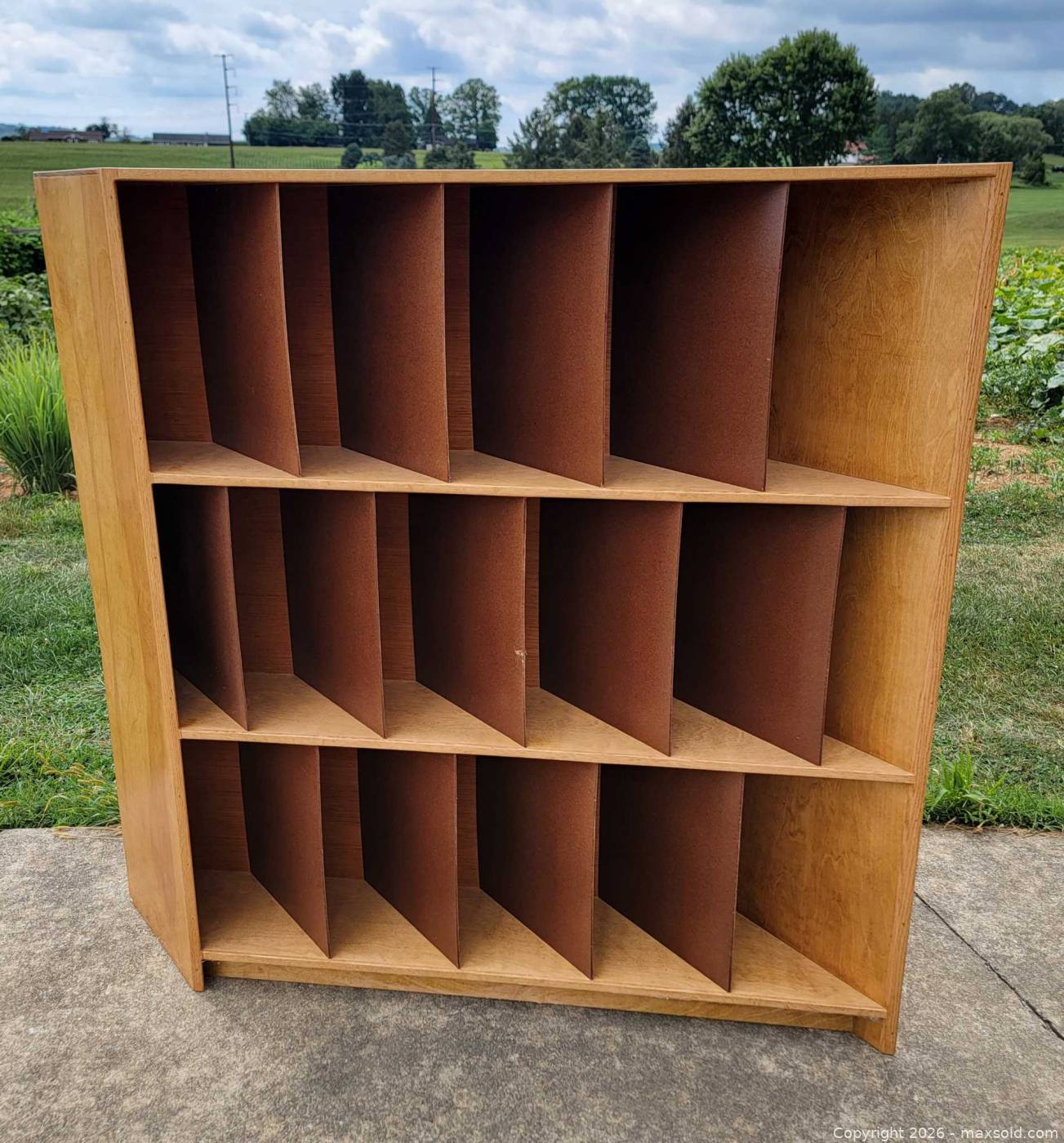 63"x60" Handmade Wooden Cubby Storage Cabinet | Maxsold