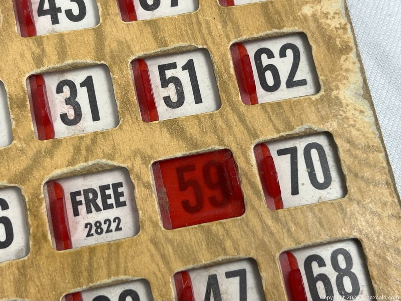 12 reusable pasteboard bingo cards | Maxsold