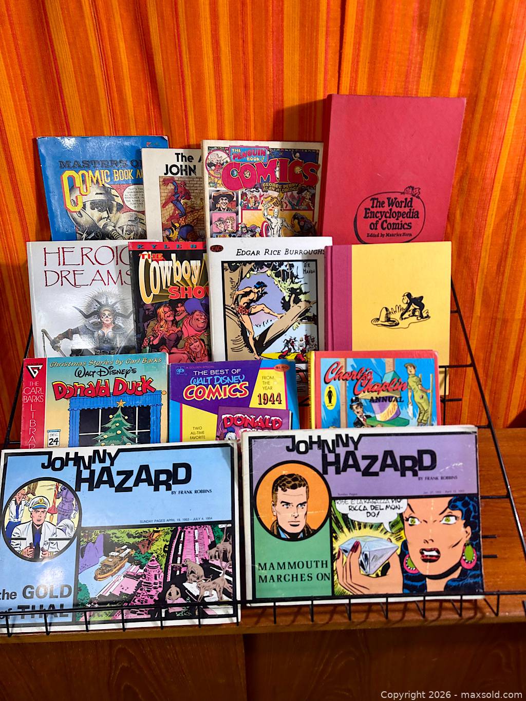 Vintage comic art and graphic novel books