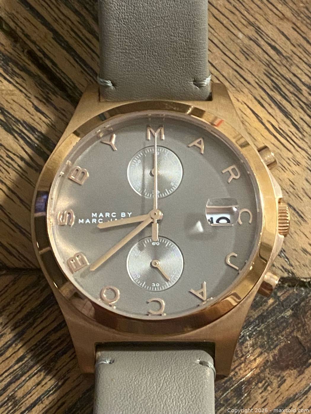 Marc by Marc Jacobs Rose Gold Men\'s Bracelet Watch with Grey Dial Marc by Marc Jacobs Watch MBM1397- Slim Chronograph Grey  main image 4