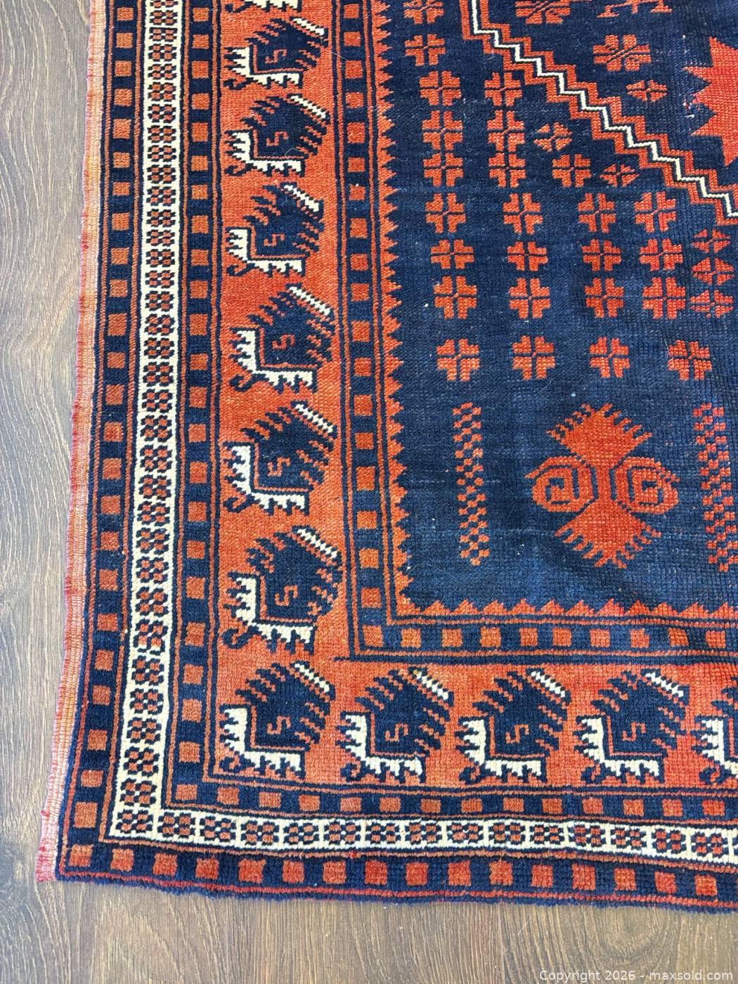 Handmade Pakistani Balouchi Wool Rug 47×74 in | Maxsold
