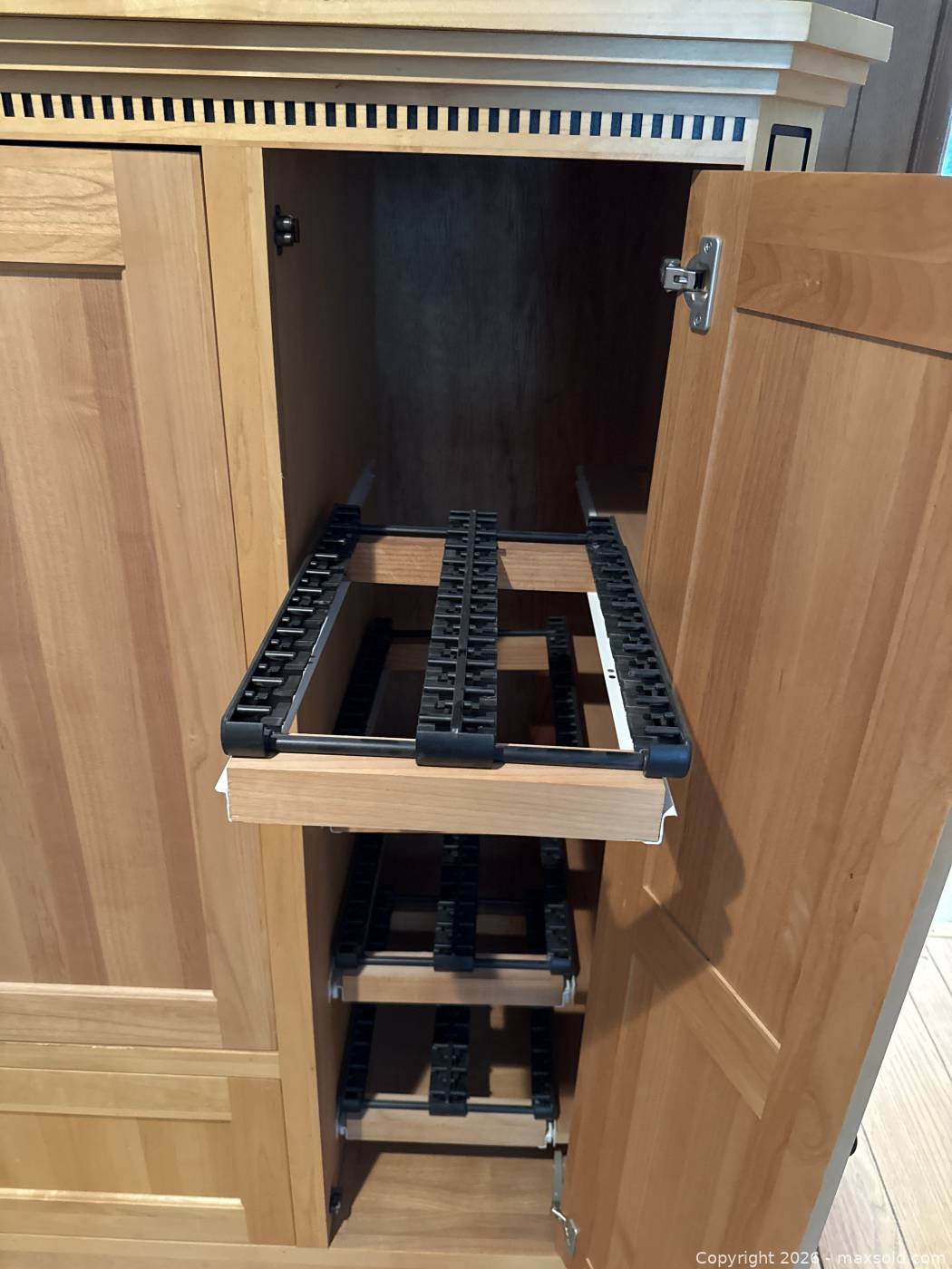 Solid wood entertainment center | Maxsold