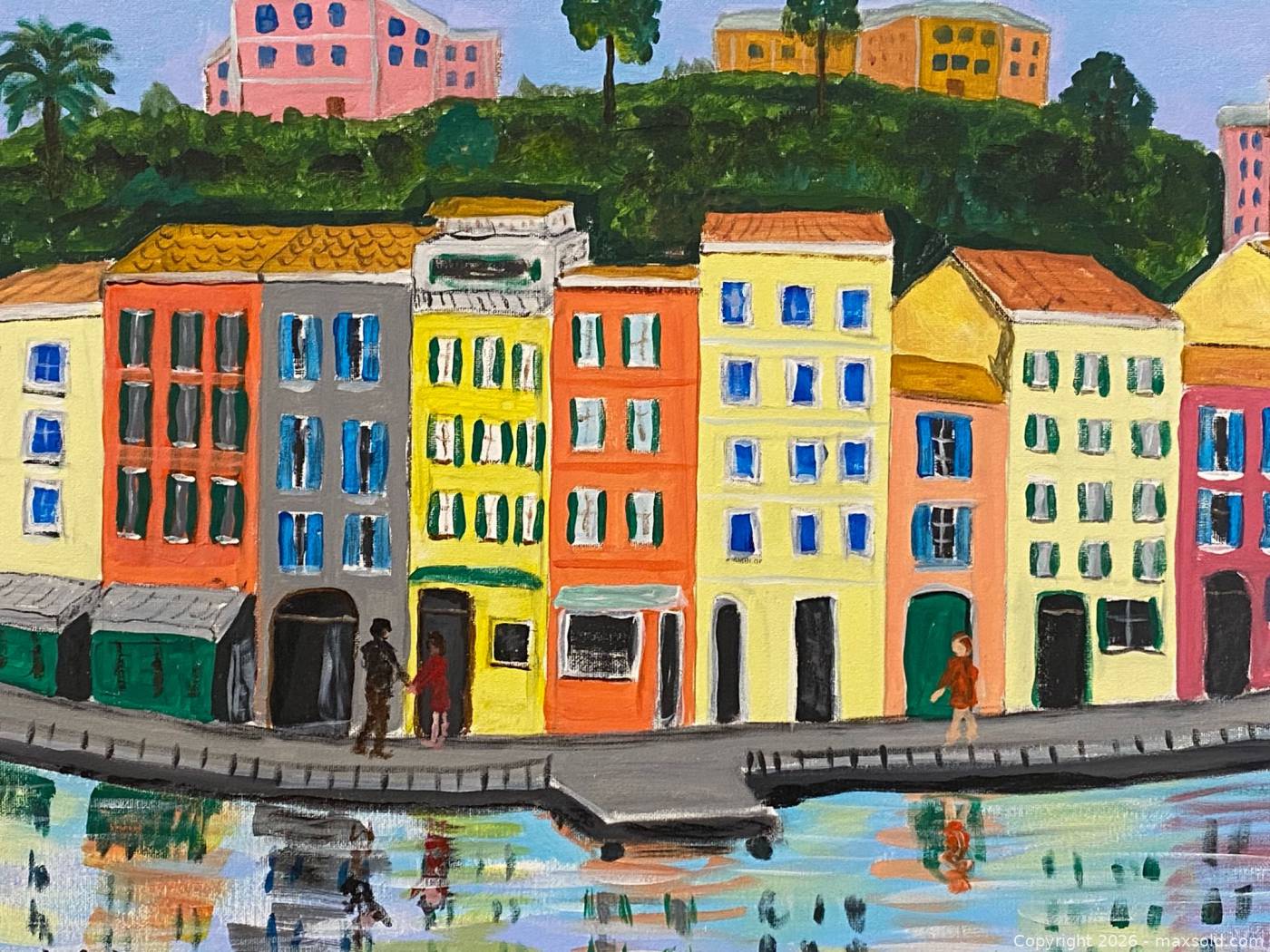 Chris De Combe framed painting on canvas 20x16 | Maxsold