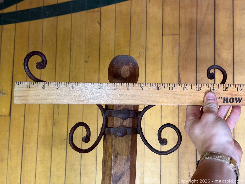 Tree Hat Racking Wires Art Nouveau wrought iron coat tree hat rack | Maxsold