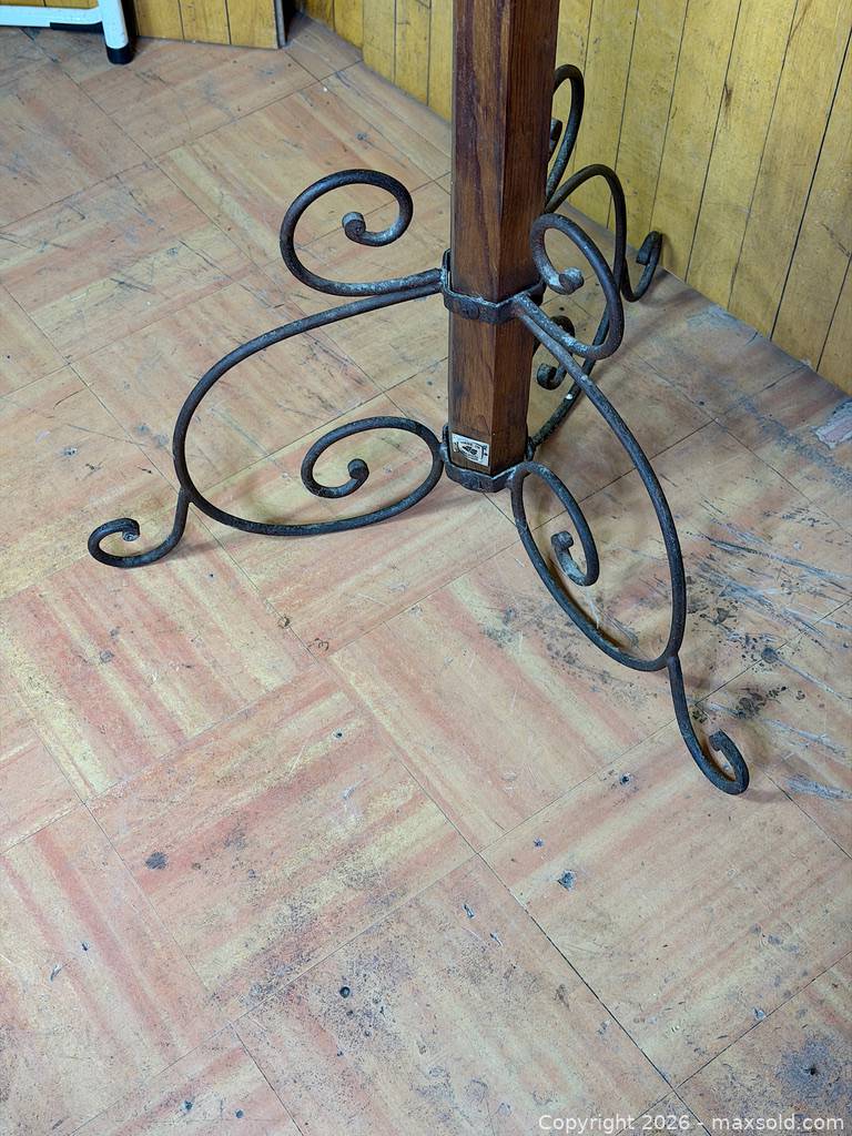 Tree Hat Racking Wires Art Nouveau wrought iron coat tree hat rack | Maxsold