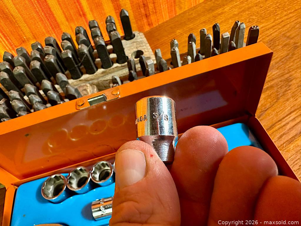 Socket Punch Set Gray Tools socket set and punch blocks | Maxsold