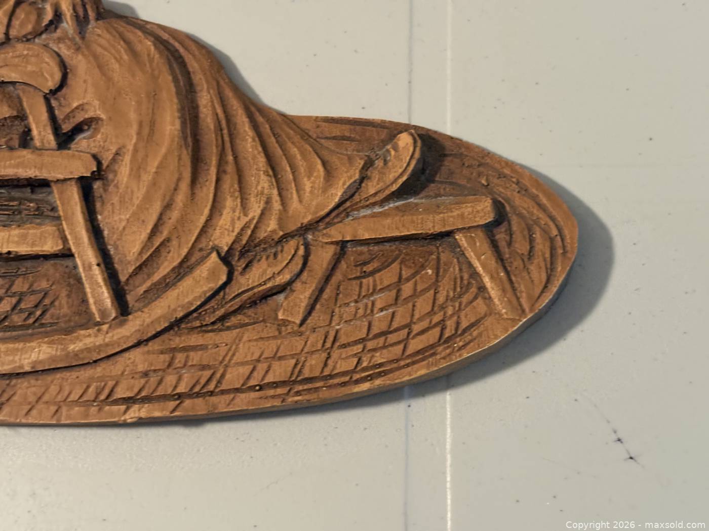 Winchester Lady Rocking Chair Vintage 1972 plaster relief rocking-chair lady | Maxsold