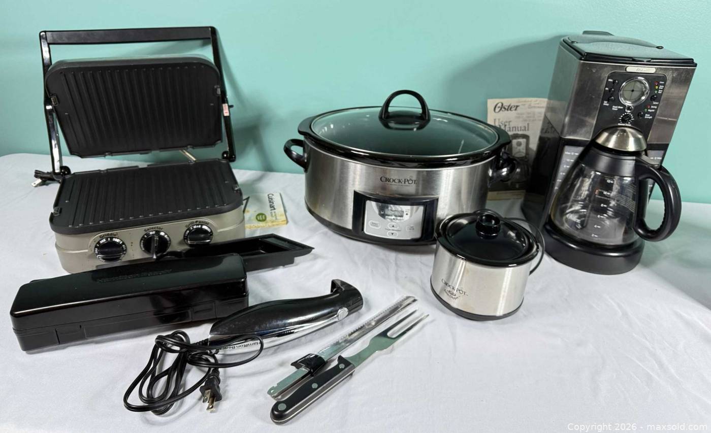 Crock-Pot, Coffee Maker, Toaster, Grill, Electric Knife, Mini Warmer ...