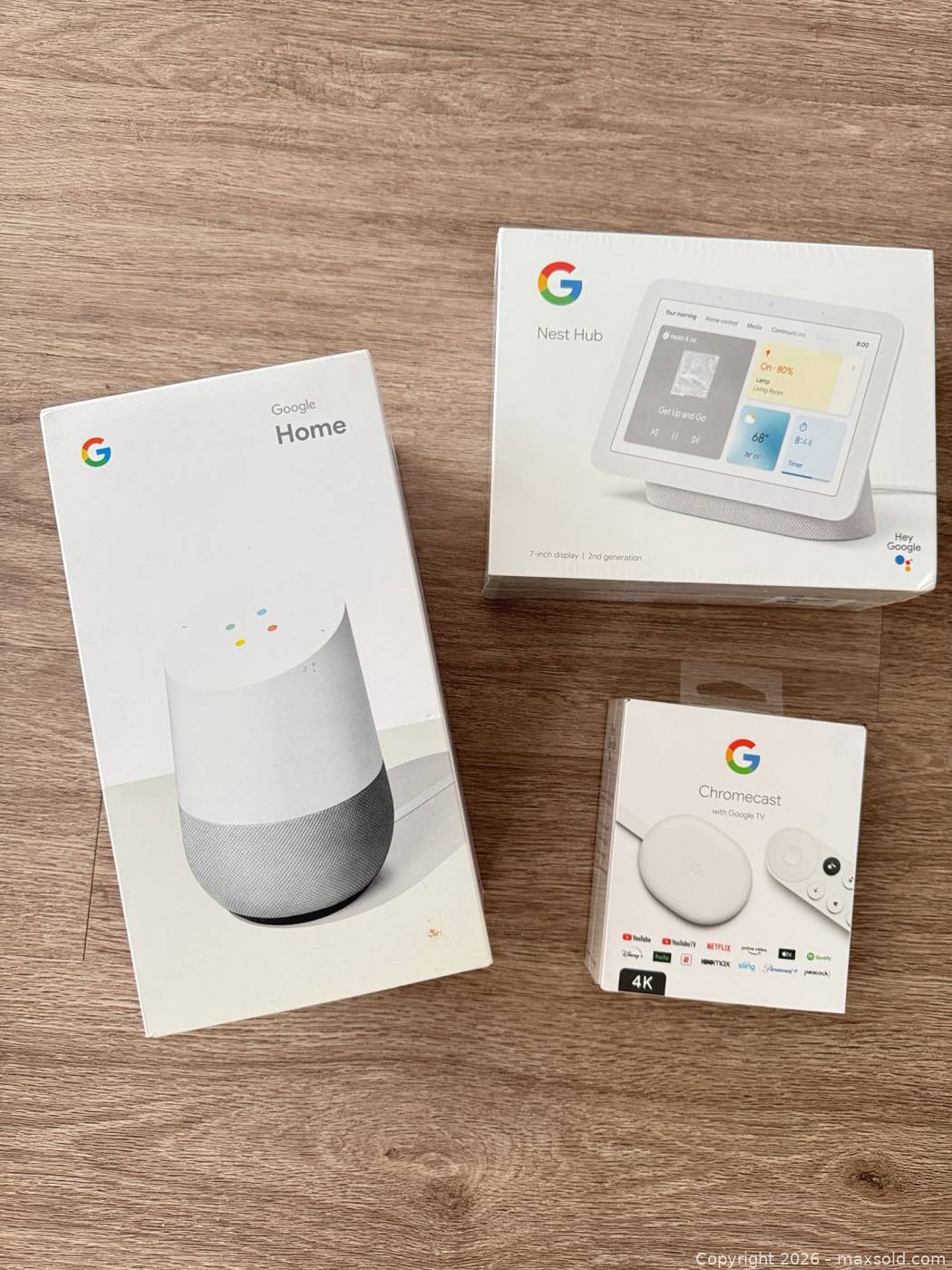 Google Home, Nest Hub 2nd Gen, Chromecast | Maxsold